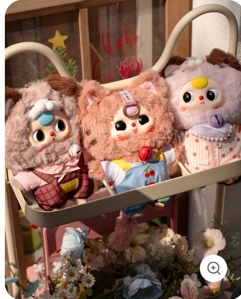 BabyThree kitten wardrobe plush pendant blindbox