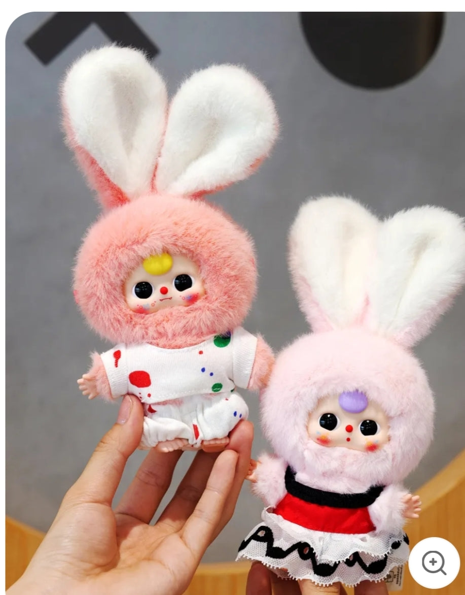 Babythree miniature bunny plush pendant