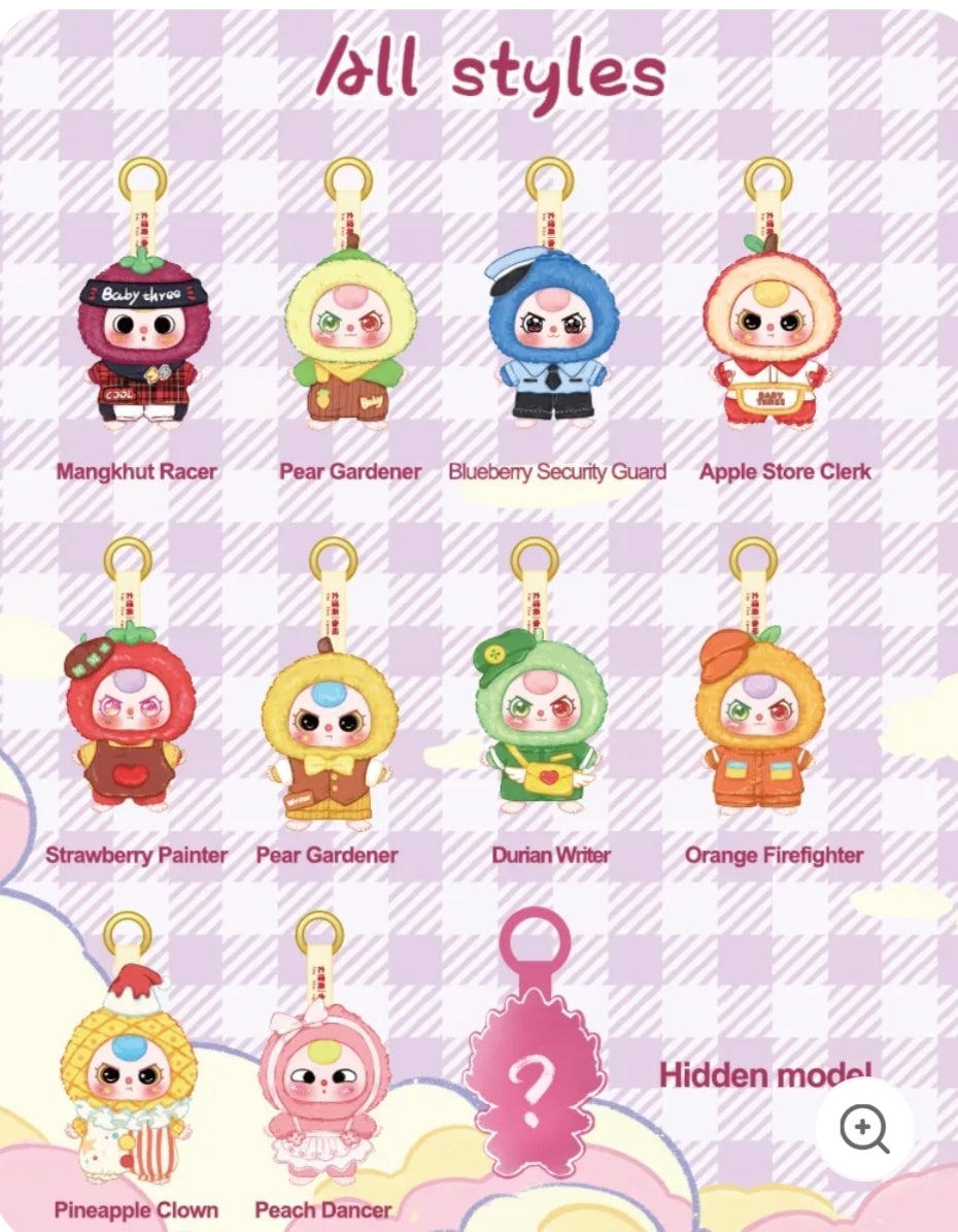 Babythree professional dreamer plush pendant blindbox