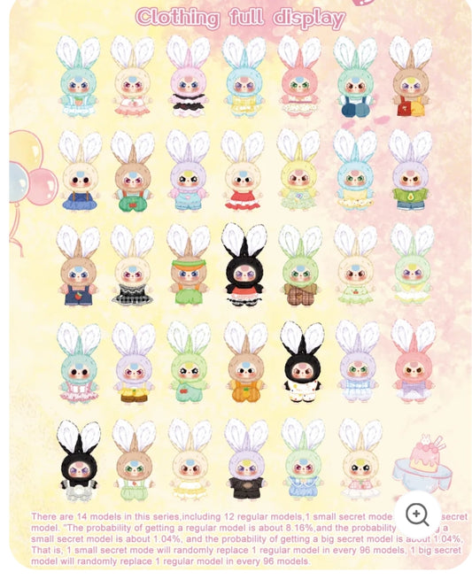 Babythree miniature bunny plush pendant