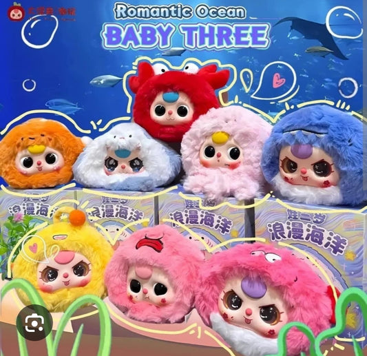 Baby Three romantic ocean plush pendant blindbox