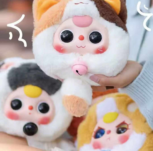 Baby Three Lucky Cat Plush Pendant Blind Box