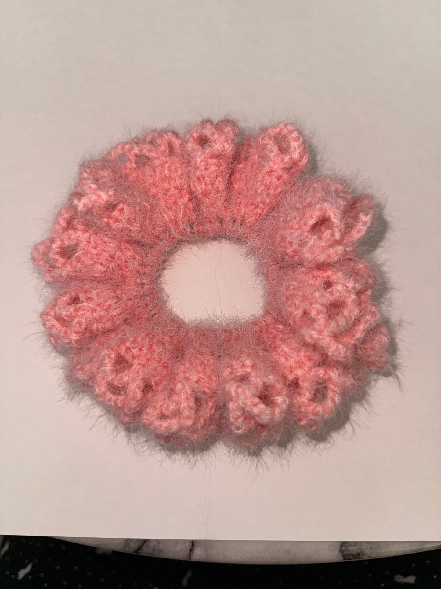 Extra large crocheted scrunchie